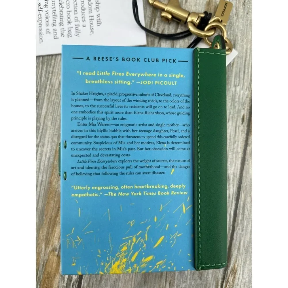 Coach Little Fires Everywhere By Celeste Ng Book Bag Charm Purse